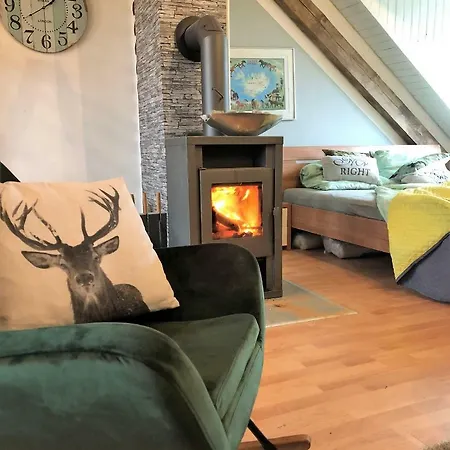 아파트 Hof Vierzehnender Im Hohen Venn - 70qm Fachwerk-studio - Grosses Wohn-schlafzimmer Mit Dachterrasse Und Kaminofen - Separate Kueche - Perfekt Fuer Paare - - Eifel - Hunde Willkommen - Islandpferde *